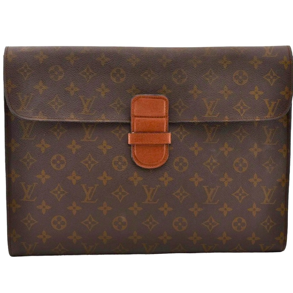 Louis Vuitton Monogram Poche Ministre Document Case Authentic Vintage 70s Model - Picture 16 of 16